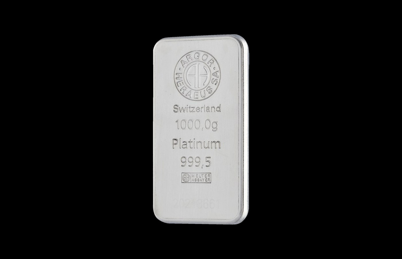 Platinbarren 1000 g Heraeus Switzerland